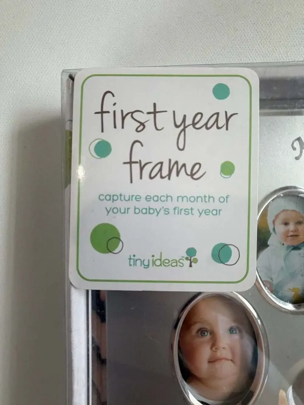 Baby My First Year Frame 12 Month Silver Collage Keepsake Newborn Boho Gift